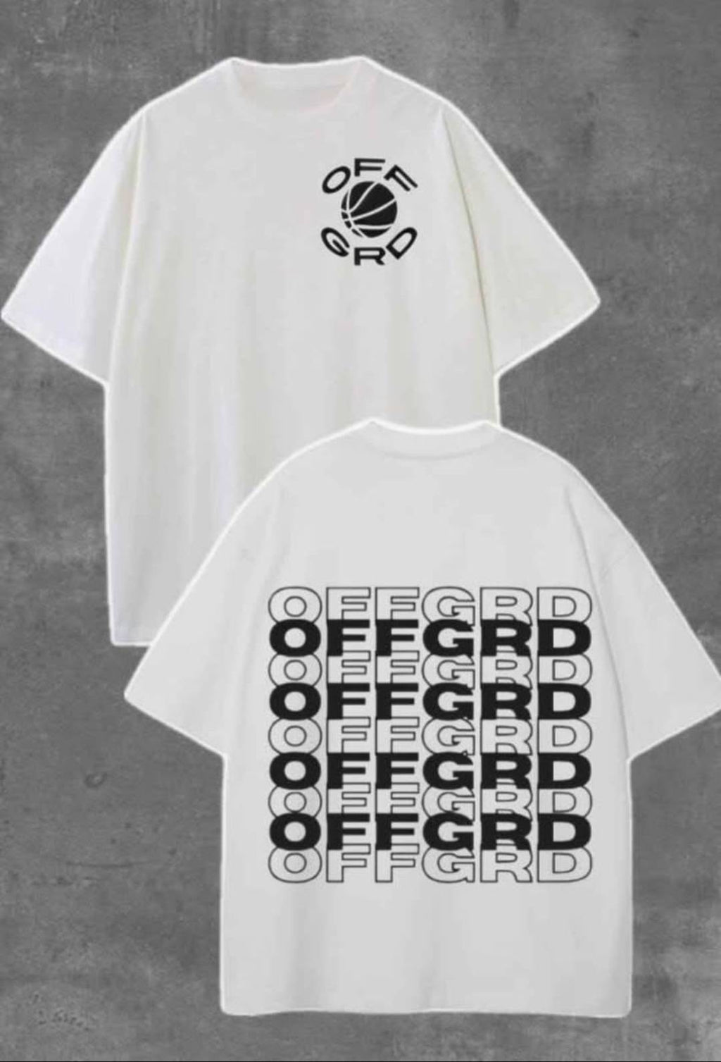 T-shirt blanc à motif graphique OFFGRD de basket-ball