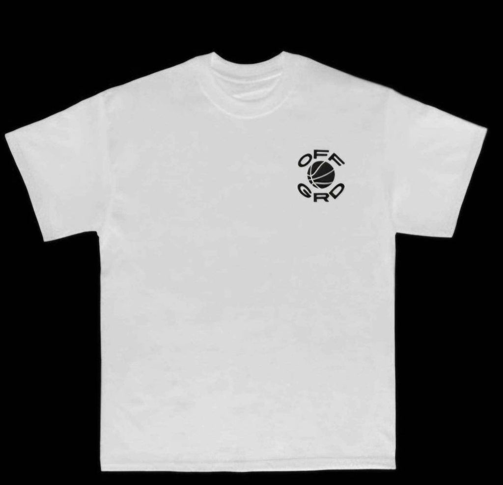T-shirt blanc à motif graphique OFFGRD de basket-ball