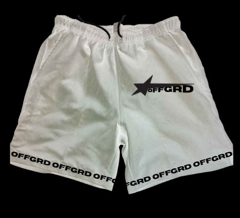 White OFFGRD Summer Collection Shorts