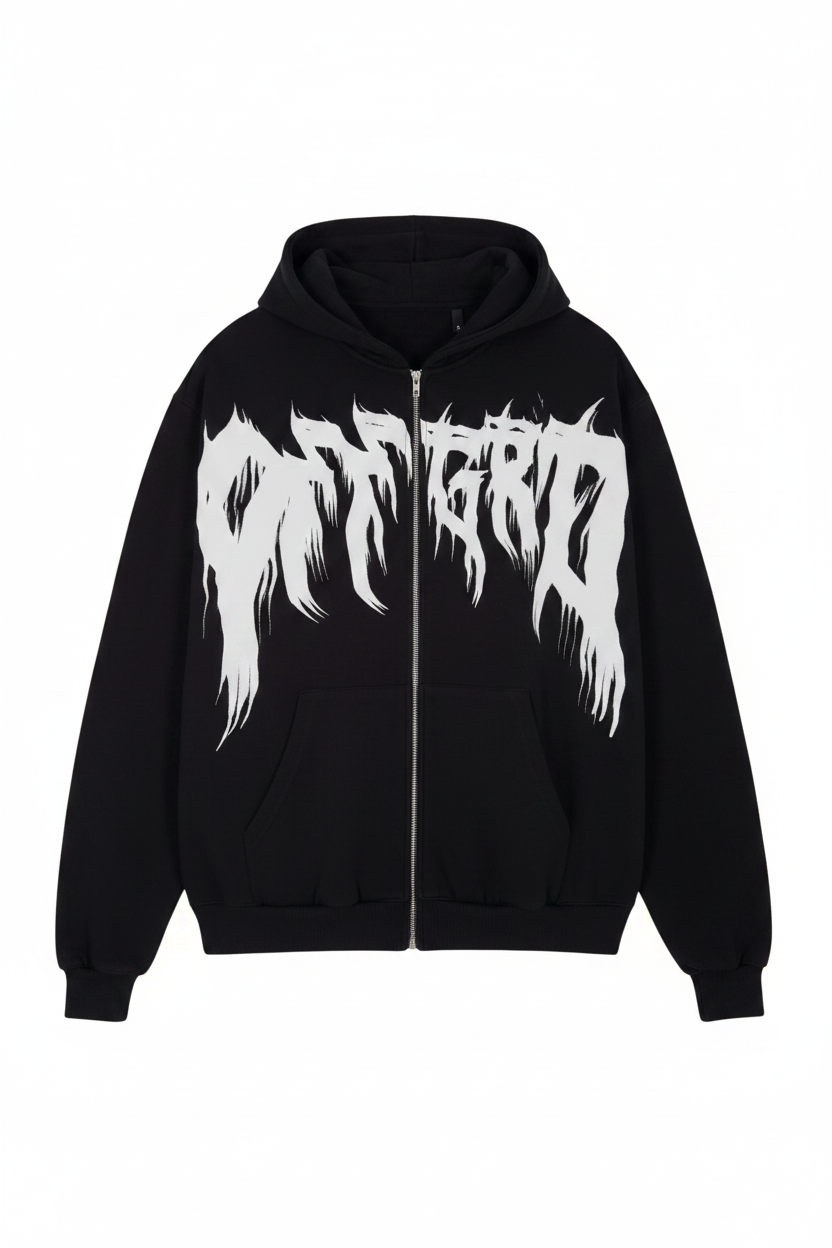 Black Flame Hoodie Front