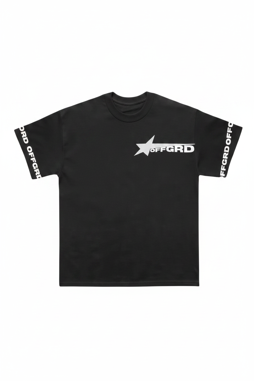 Black Star Logo Tee Front