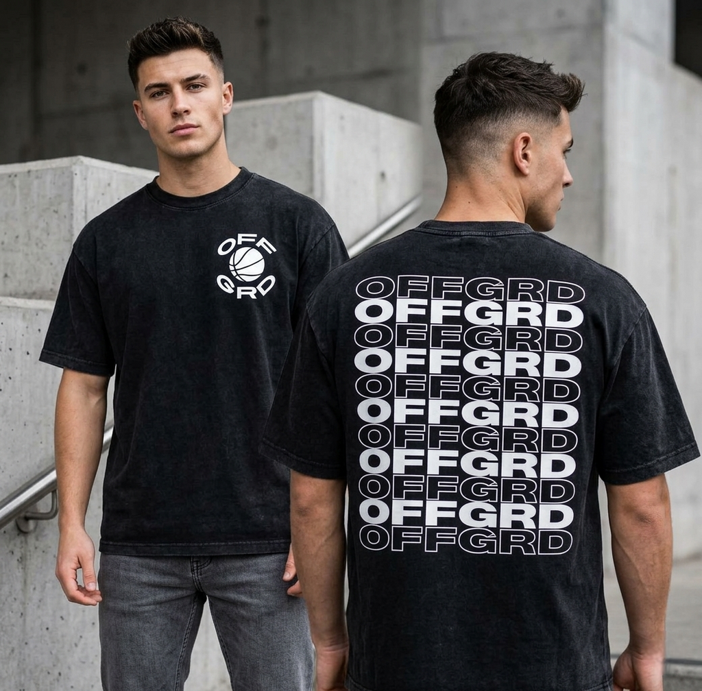 OFFGRD Black Basketball Graphic Tee – Product close-up