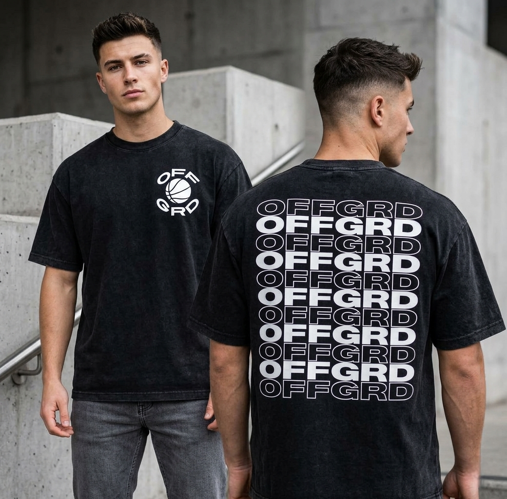 OFFGRD Black Basketball Graphic Tee – Product close-up