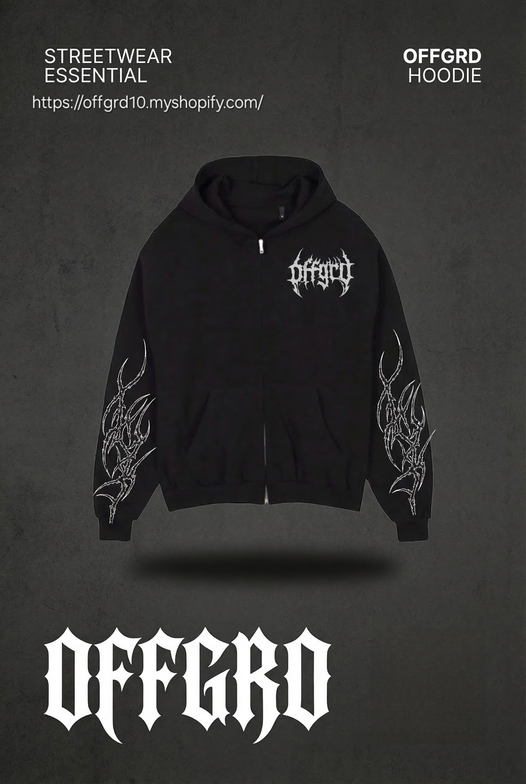 OFFGRD zip hoodie design