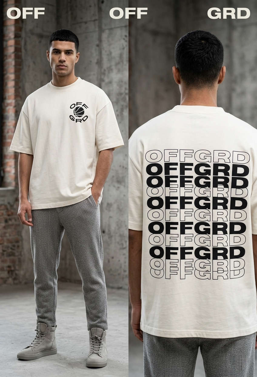 T-shirt blanc à motif graphique OFFGRD de basket-ball